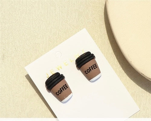 Coffee earrings