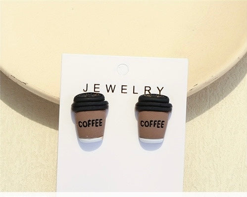 Coffee earrings