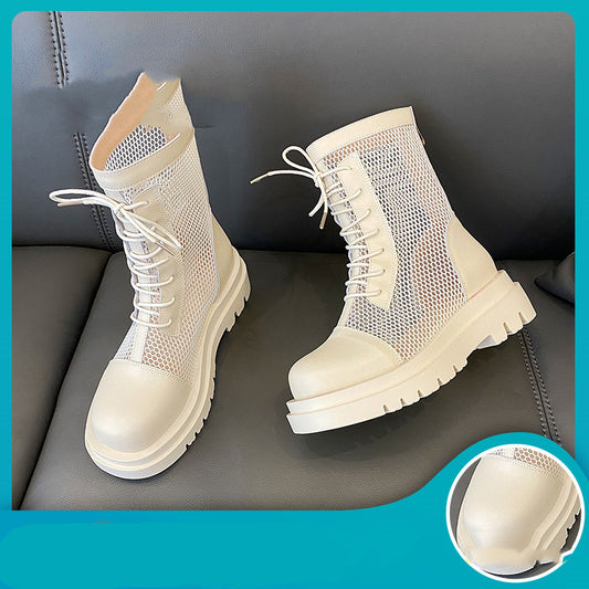 New British Style Breathable Mesh Boots