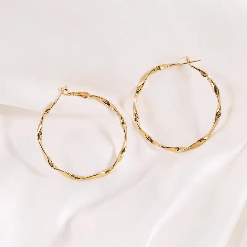 Simple Large Hoop Earrings