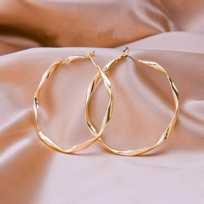 Simple Large Hoop Earrings