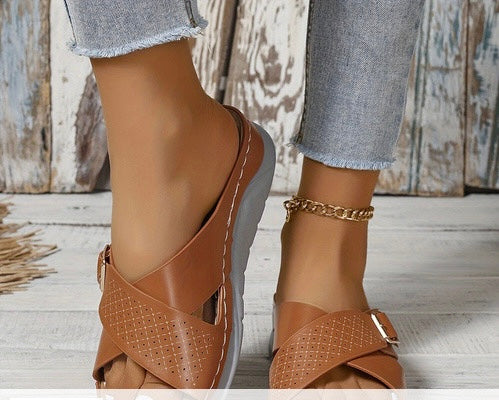 Leather summer sandals