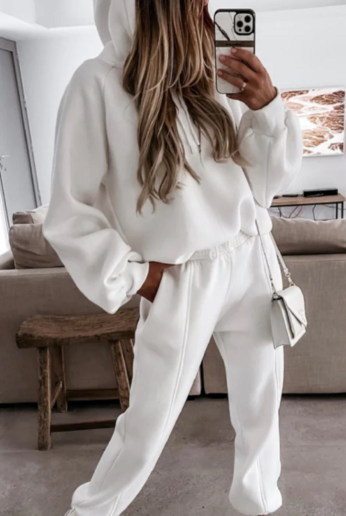 Cotton sweatsuit  set, white