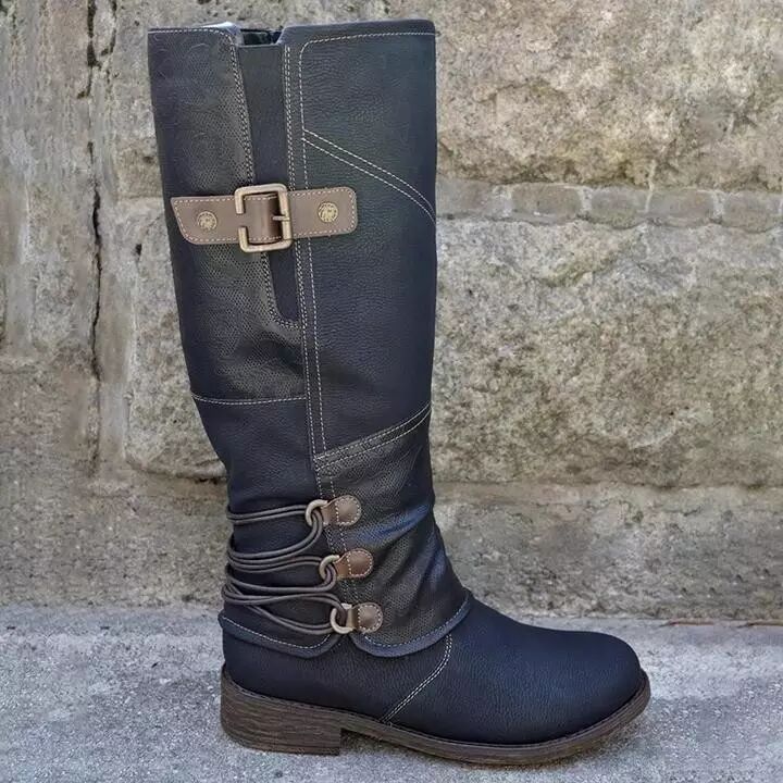 women's leather knight boots