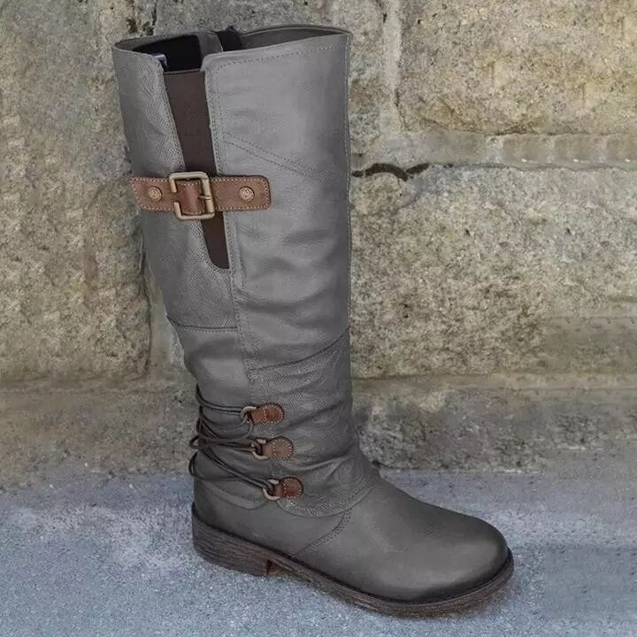 women's leather knight boots