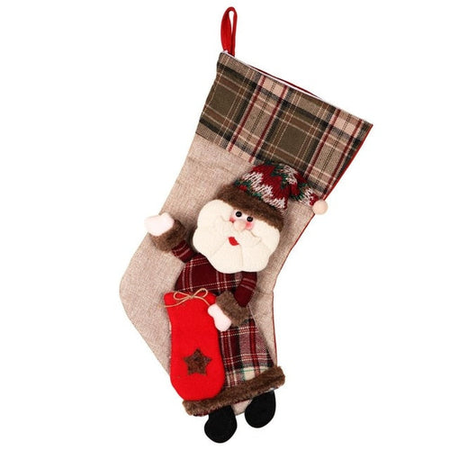 Warm Large Christmas Stocking Santa, snowman or Reindeer