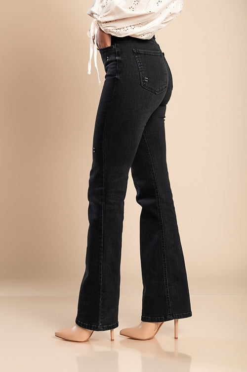 Flared jeans, black