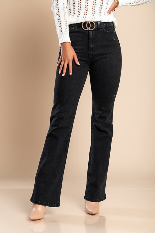 Flared jeans, black