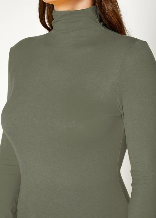 Women's Long Sleeve Turtle Neck Fitted Top