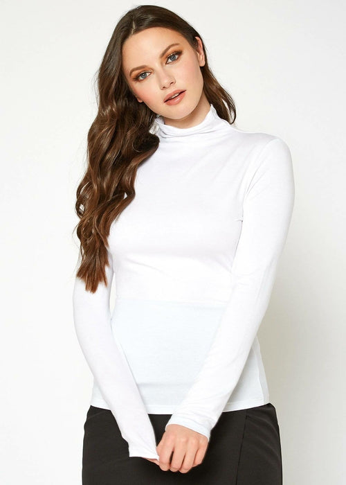 Women's Long Sleeve Turtle Neck Fitted Top