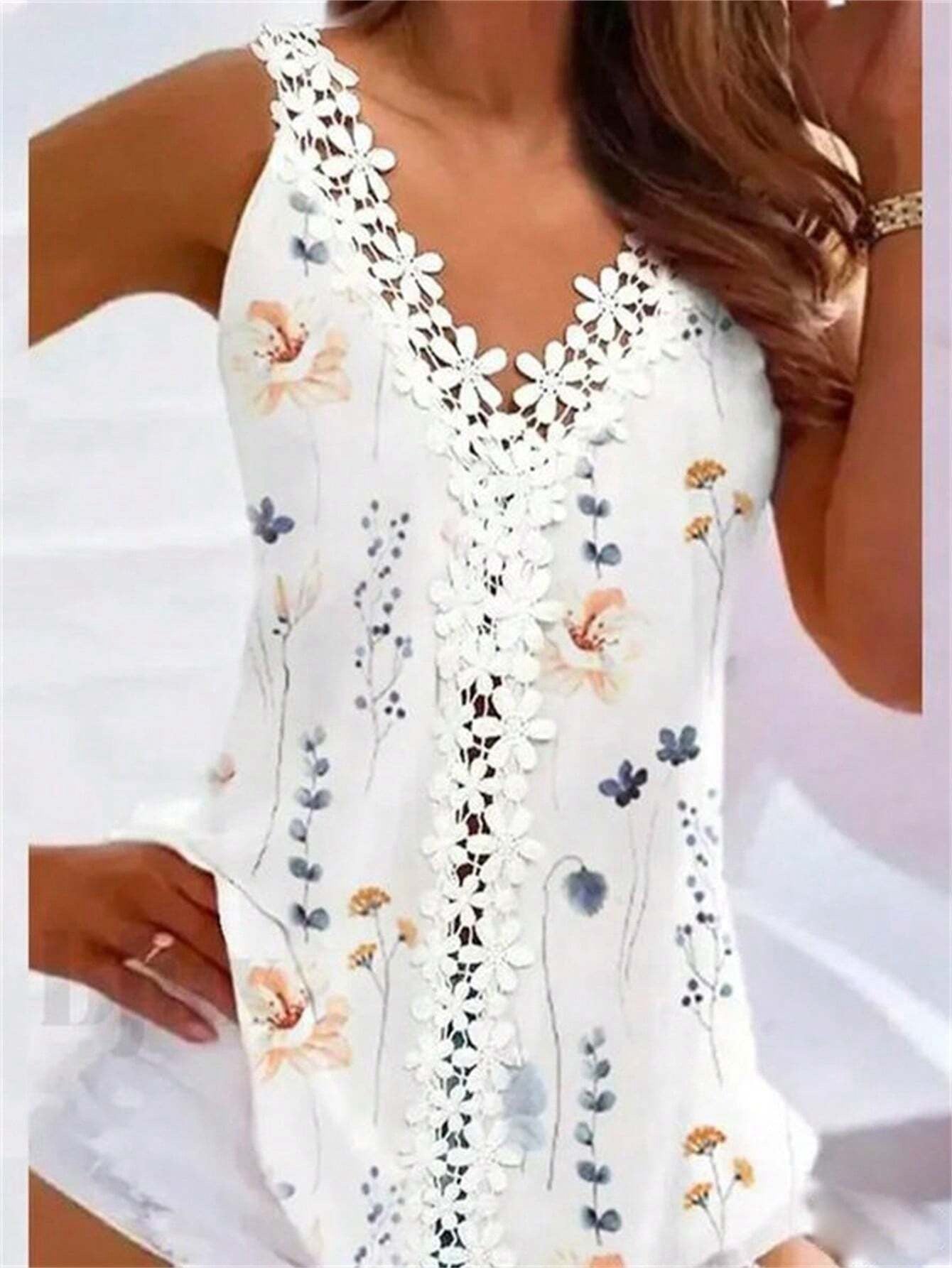 Adorable white lace tank