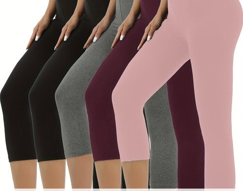 Five pair multicolored stretch Capri