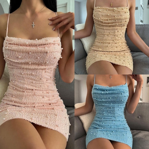 Gorgeous Pearl Short Dress