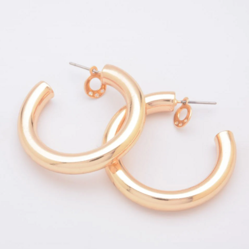 Semicircular earrings