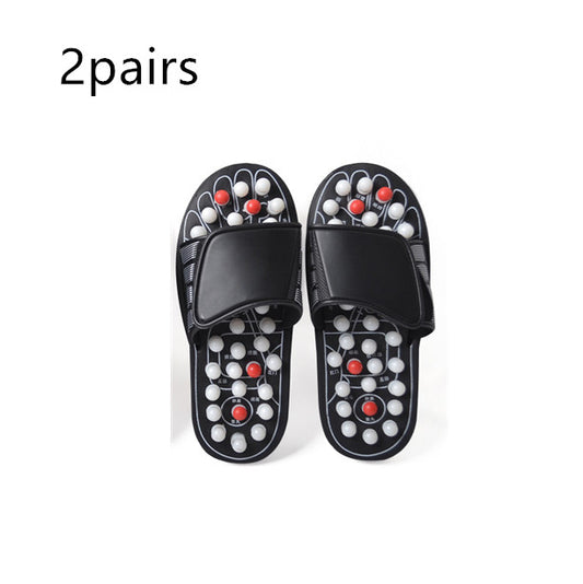 Color: Black white2pcs, size: 45 - Health massage shoes