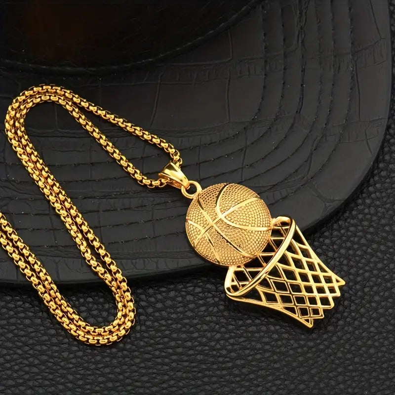 Basketball Hoop Pendant Necklace