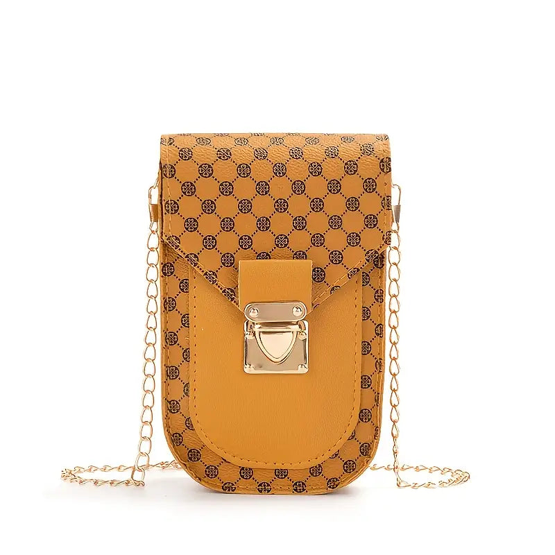 Stylish Faux Leather Crossbody Phone Bag