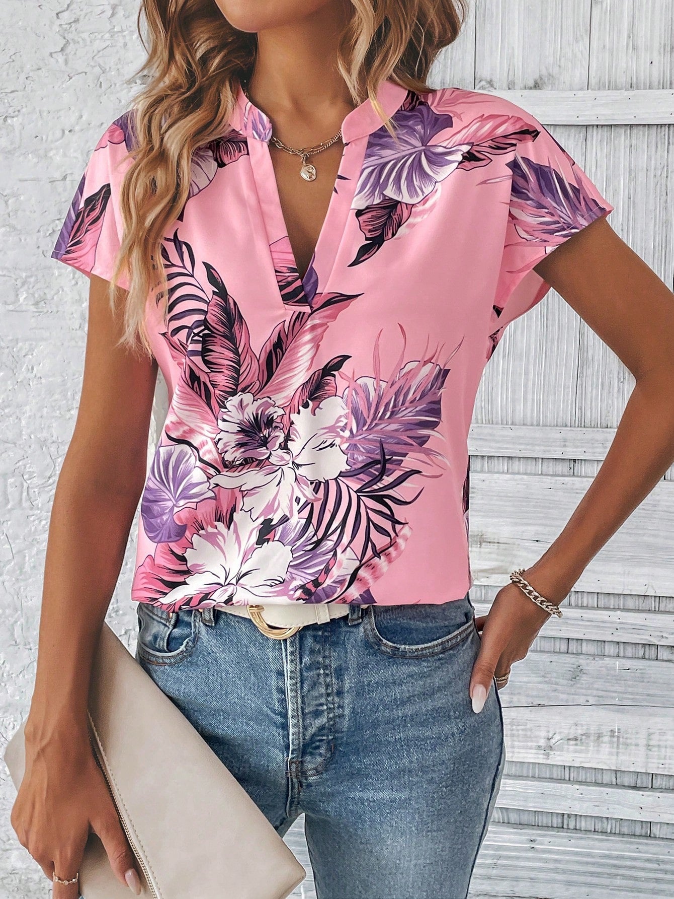 Ute spring pink top