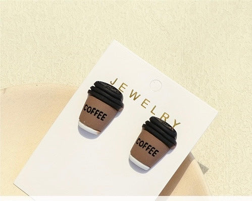 Coffee earrings