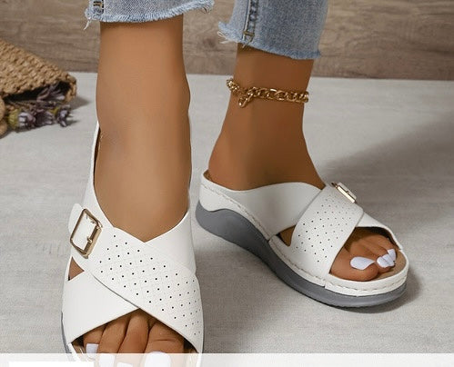 Leather summer sandals