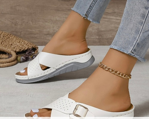 Leather summer sandals