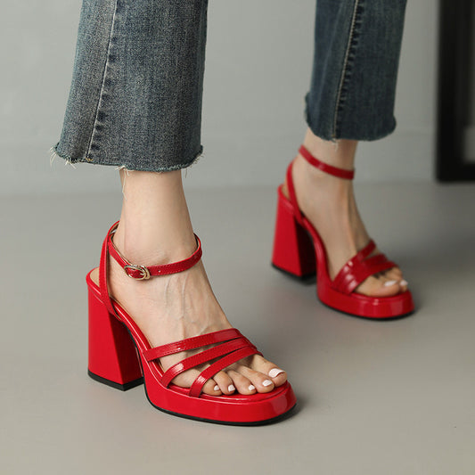 Color: Red, Roman High Heels