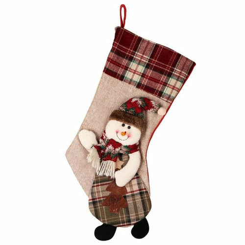 Warm Large Christmas Stocking Santa, snowman or Reindeer