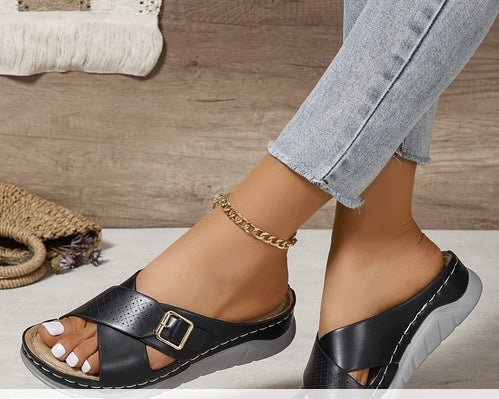 Leather summer sandals