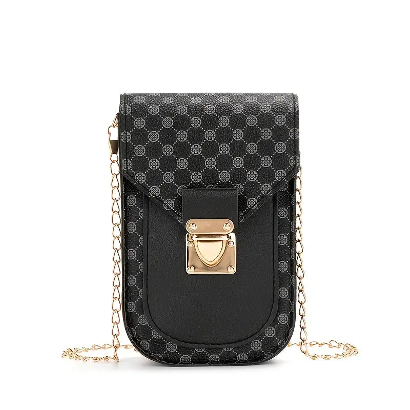 Stylish Faux Leather Crossbody Phone Bag