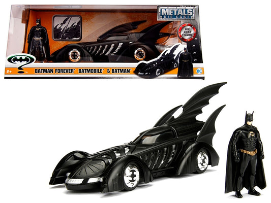 1995 Batman Forever Batmobile with Diecast Batman Figure 1/24 Diecast Model Car by Jada