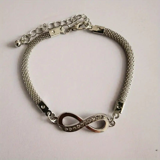 Rhinestone Infinity Bracelet,