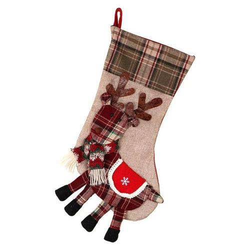 Warm Large Christmas Stocking Santa, snowman or Reindeer