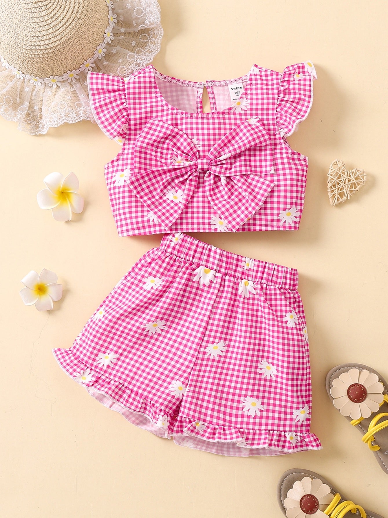 Beautiful made pink and white 2 pc toddler outfit