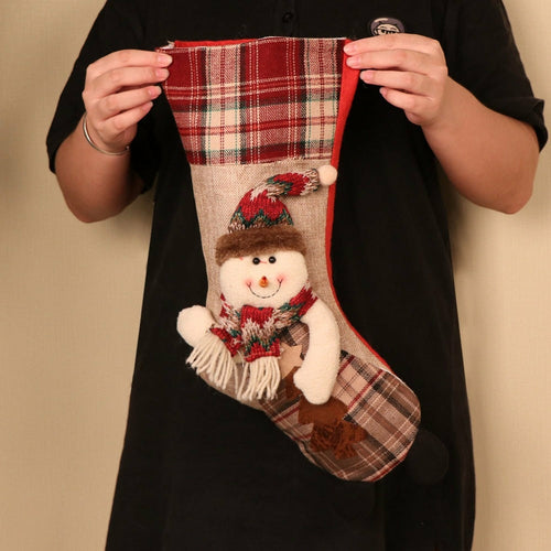 Warm Large Christmas Stocking Santa, snowman or Reindeer