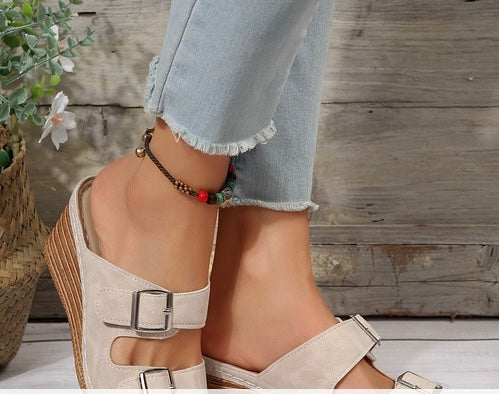 Leather cute sandal