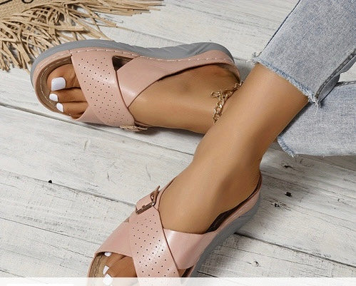 Leather summer sandals