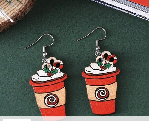 Christmas Coffee Earrings