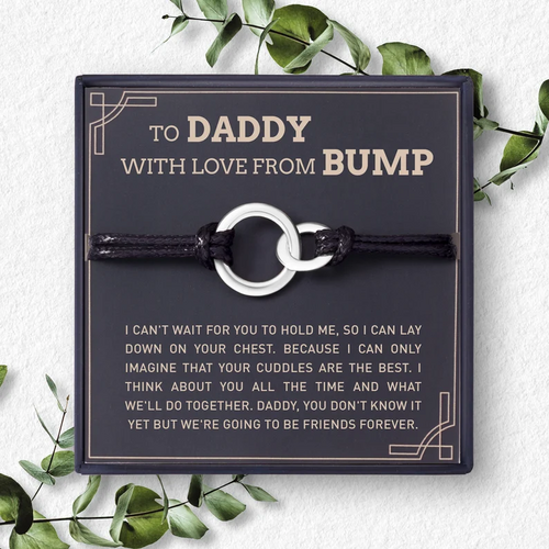 Daddy To Be Gift, Father's Day Bracelet From Bump, Father To Be Gift