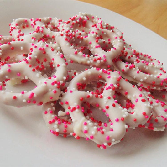 Peppermint chocolate pretzels