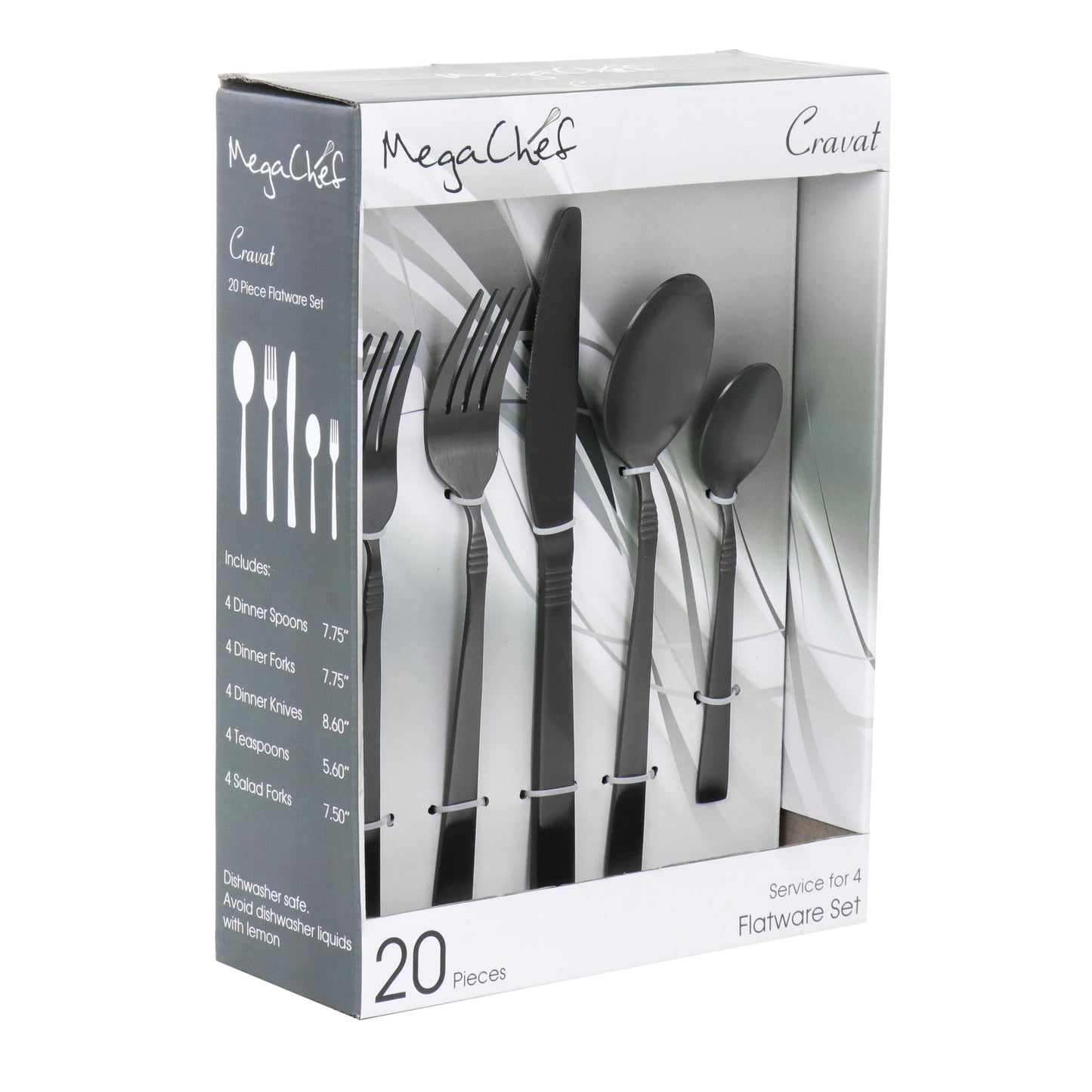 MegaChef Cravat 20 Piece Flatware Utensil set