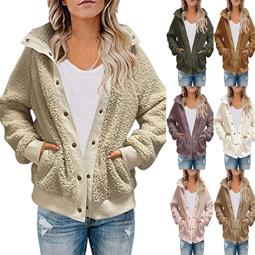 women's long-sleeved cardigan autumn and winter loose coat