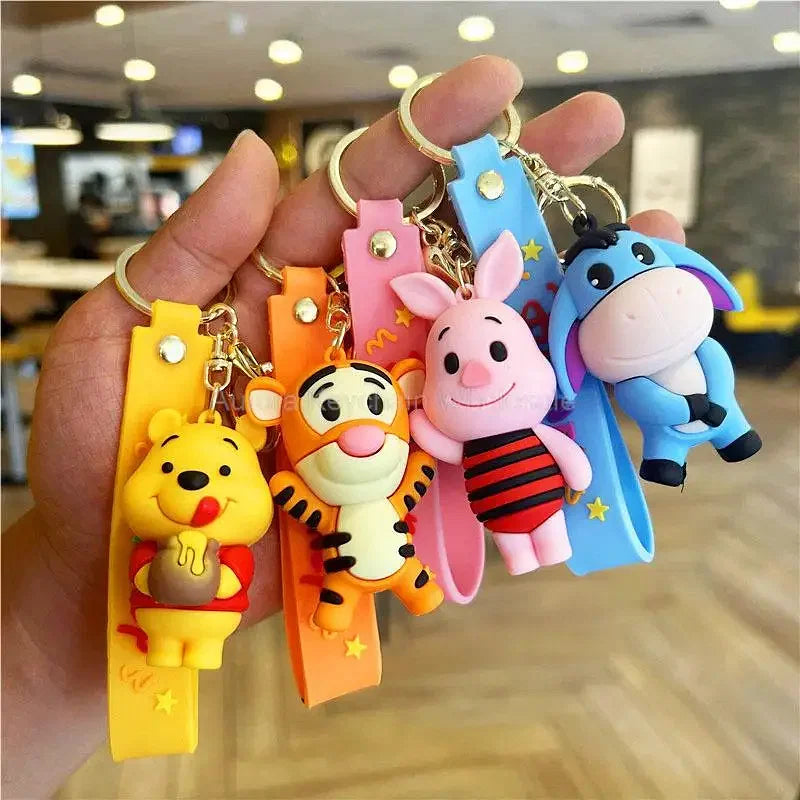 Mickey Mouse Minnie Lilo & Stitch Cartoon Keyring Kawaii Key Chain