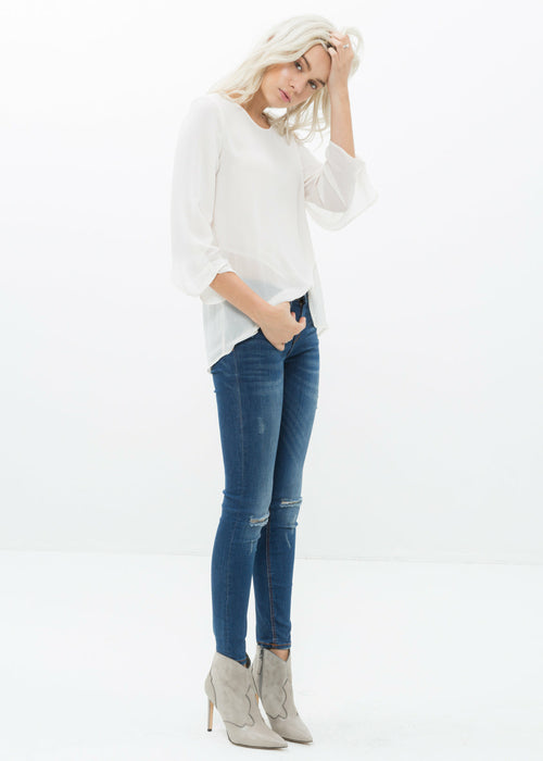 Women's Cross Hem Blouse