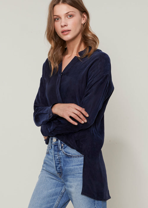 Women's Wrapped High Low Hem Blouse Top