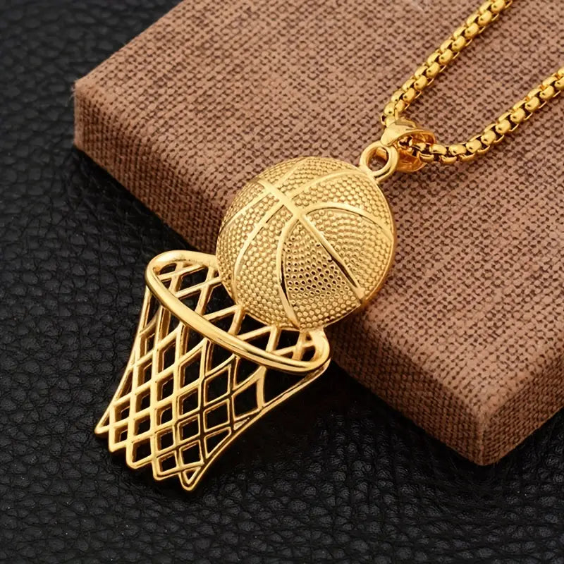 Basketball Hoop Pendant Necklace