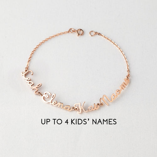 Mom Bracelet With Kids Names, Mother Bracelet, Multiple Names Bracelet