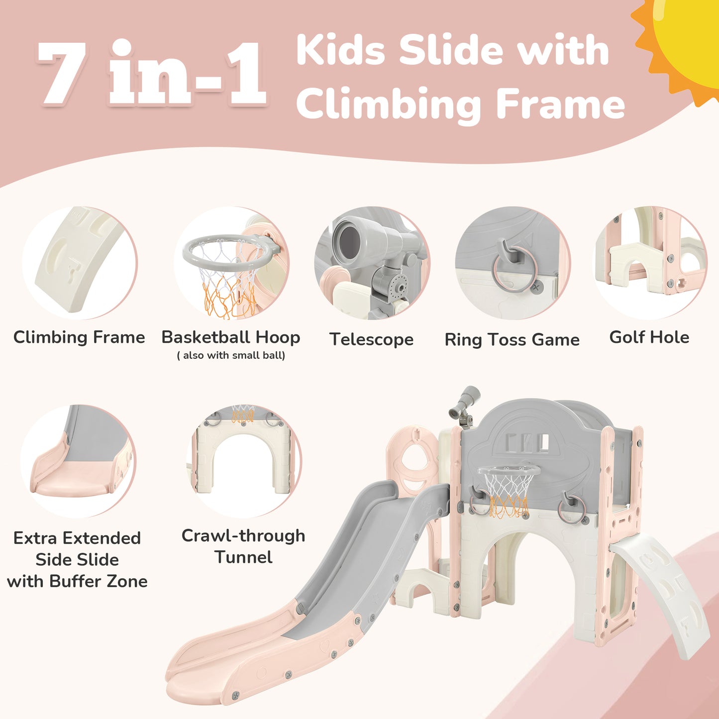 Kids Slide Playset Structure