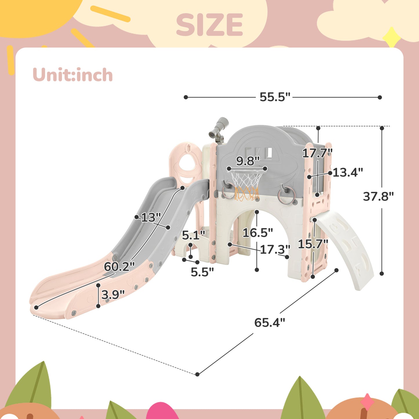 Kids Slide Playset Structure