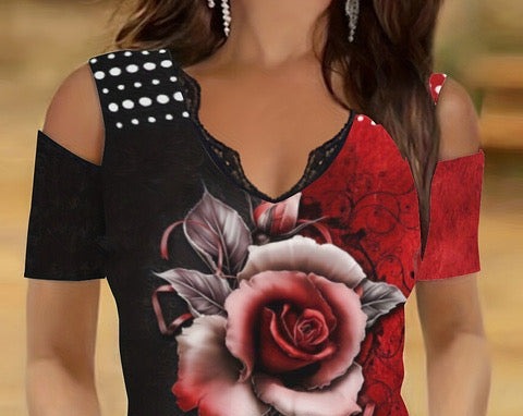 Beautiful Flower cut out tank