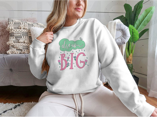 Dream Big Motivational Quote Design for Sweatshirt